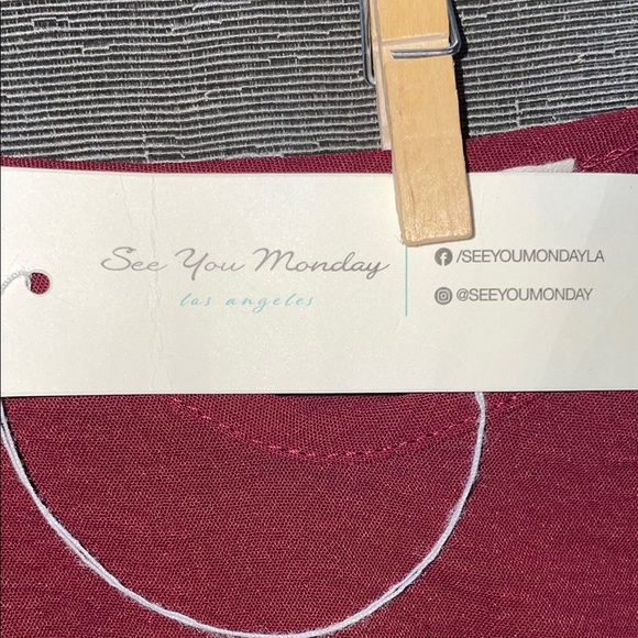 See You Monday Red Spaghetti Strap Slip Midi Dress - Picture 6 of 9